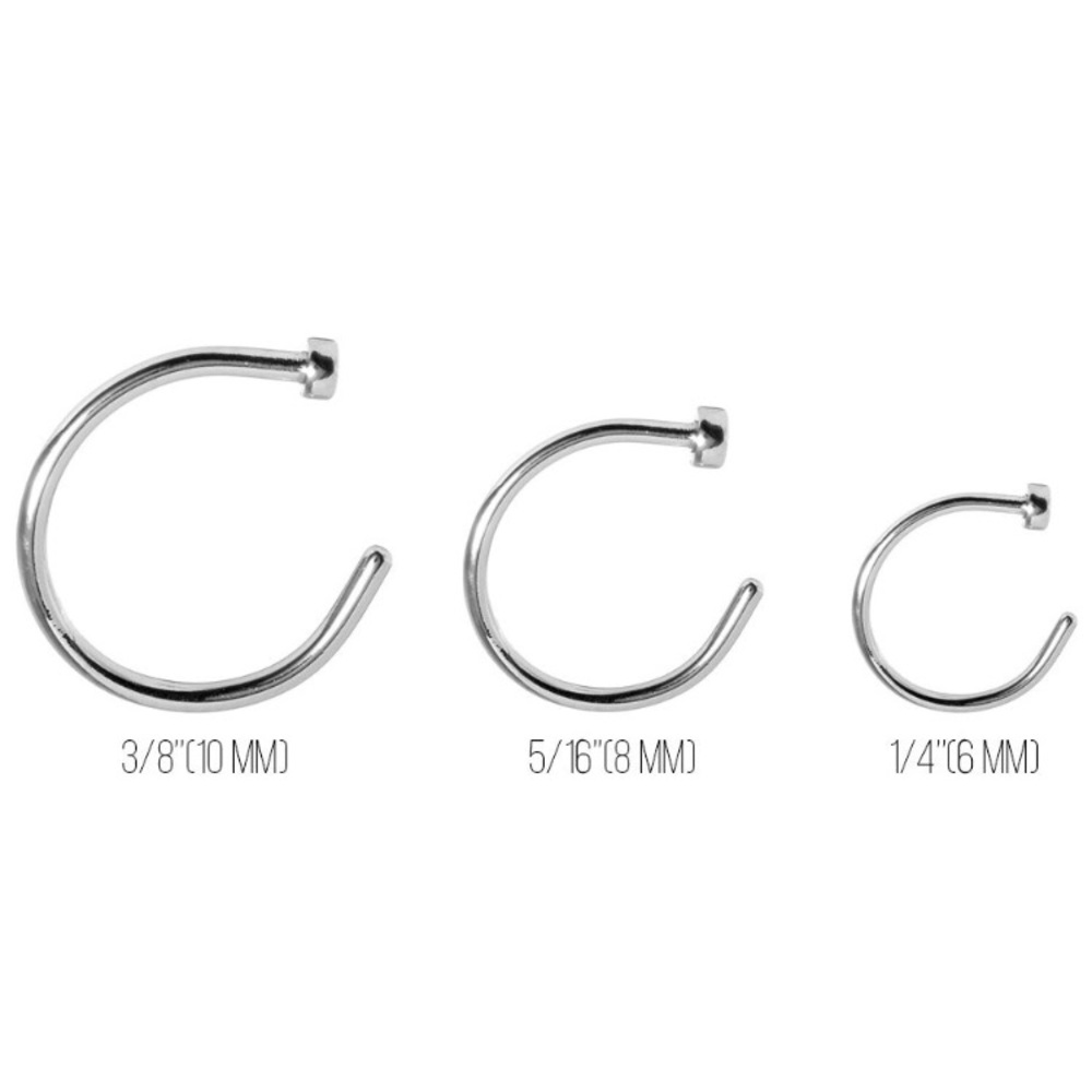3-Pack 20ga (.8 mm) Nose Rings
